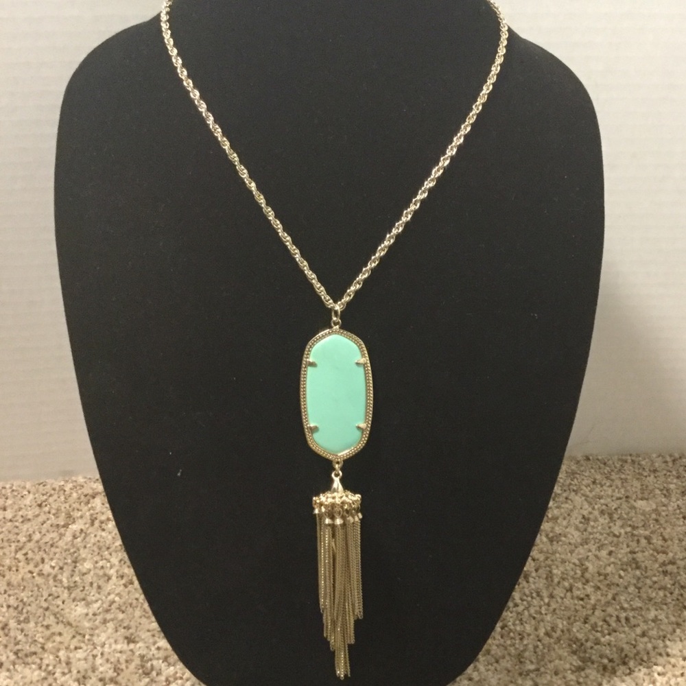 Kendra Scott Long Pendant Necklace - Turquoise